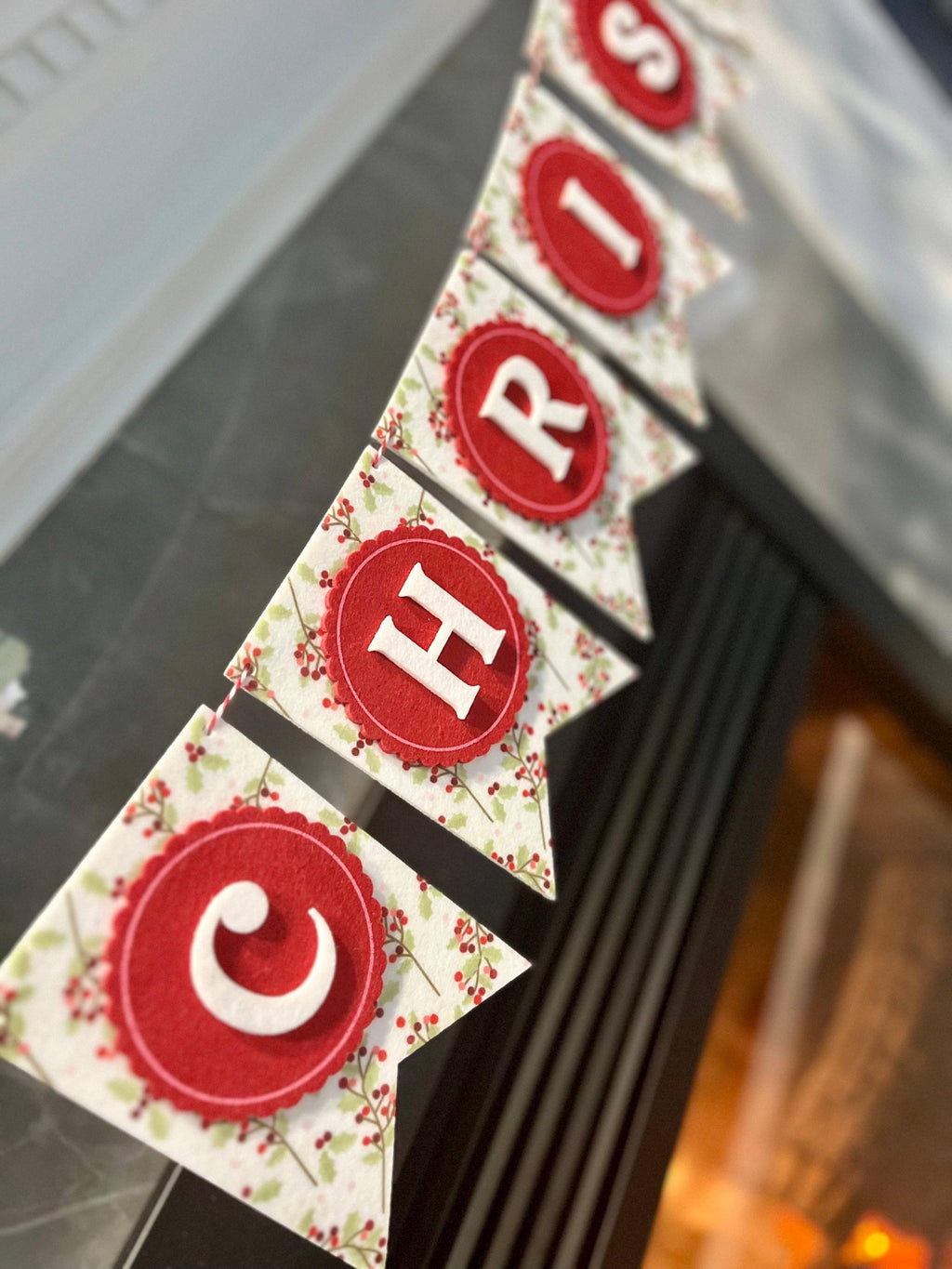 Holly Christmas LED String Lights - Festive Holiday Decor / Holly Lighted Garland / Christmas Garland / Christmas Party Decor/ Holiday Party